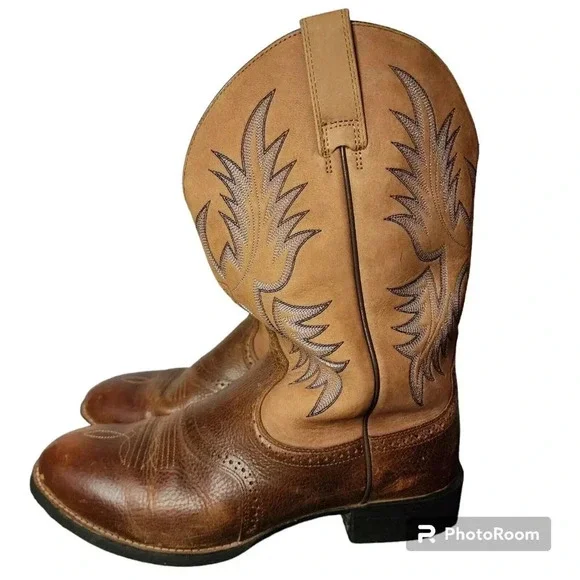 Ariat Shoes Ariat Mens Heritage Stockman Utoe Cowboy Boots